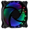 Aerocool COSMO12FRGB 120 mm kompiuterio korpuso ventiliatorius, 1000 RPM, 15 RGB LED, Molex jungtis, 3,72 W, juodas