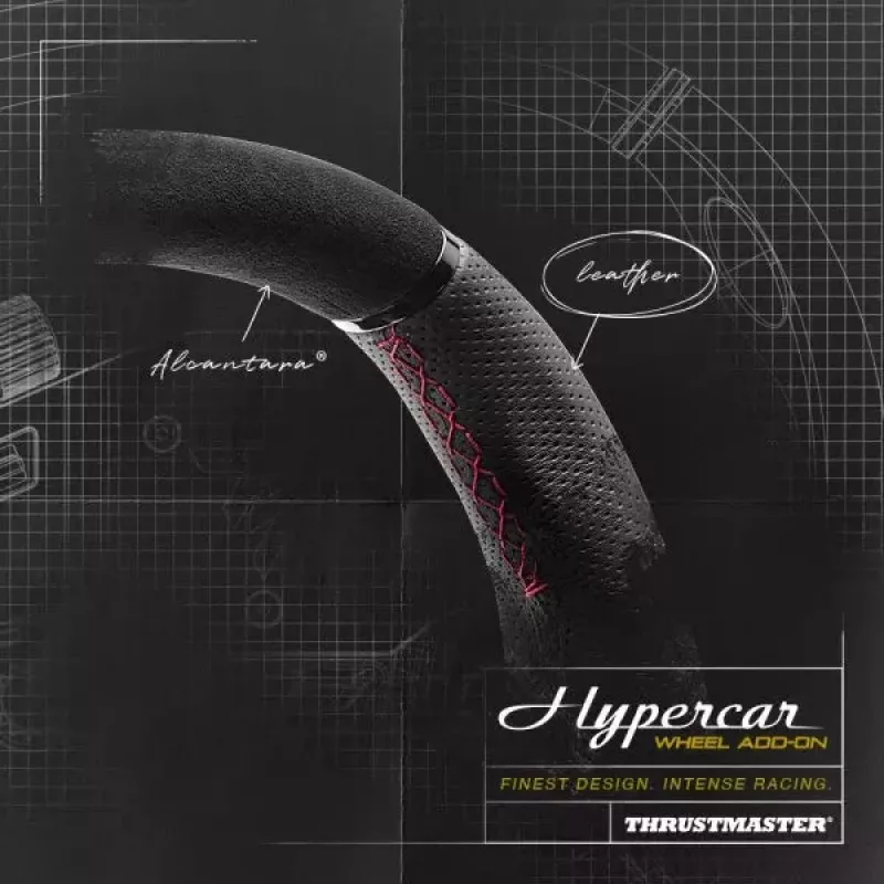 Thrustmaster Hypercar Wheel Add-On vairas, juodas, sidabrinis, PC, PlayStation 4, PlayStation 5, Xbox, Xbox One