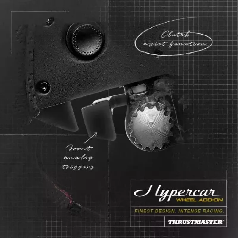 Thrustmaster Hypercar Wheel Add-On vairas, juodas, sidabrinis, PC, PlayStation 4, PlayStation 5, Xbox, Xbox One