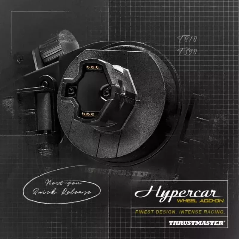 Thrustmaster Hypercar Wheel Add-On vairas, juodas, sidabrinis, PC, PlayStation 4, PlayStation 5, Xbox, Xbox One
