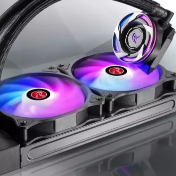 RAIJINTEK EOS 12 RBW ADD 120 mm ventiliatorius su hidrauliniu guoliu, PWM, 800–1800 RPM, 2 vnt., juoda/balta