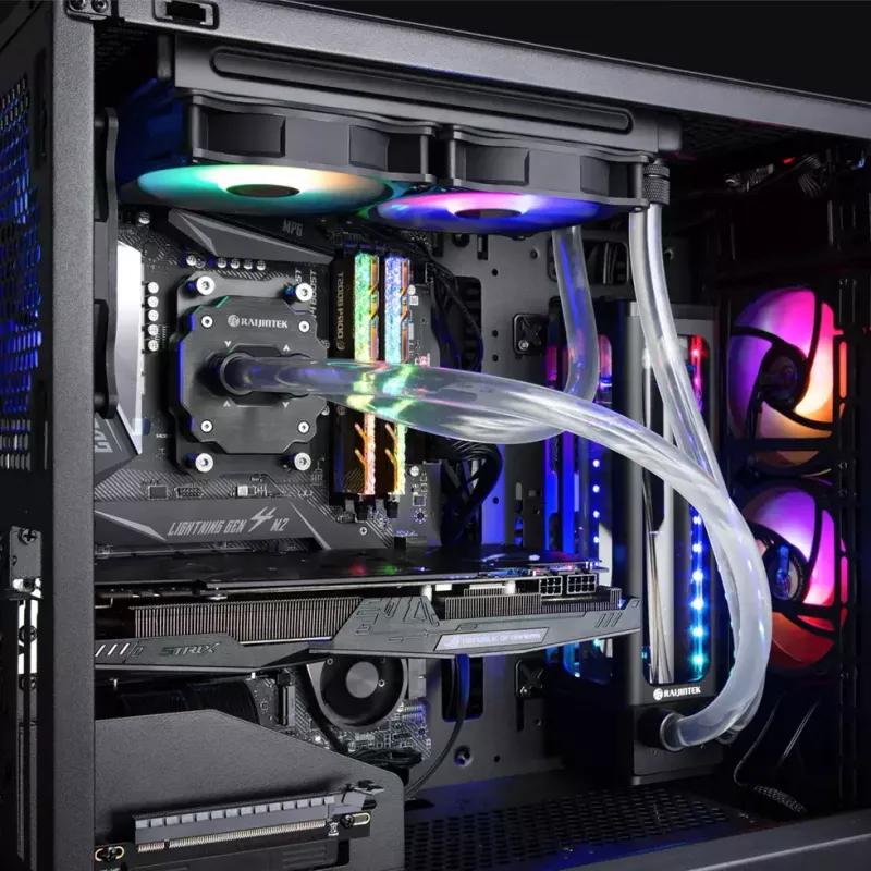 RAIJINTEK EOS 12 RBW ADD 120 mm ventiliatorius su hidrauliniu guoliu, PWM, 800–1800 RPM, 2 vnt., juoda/balta