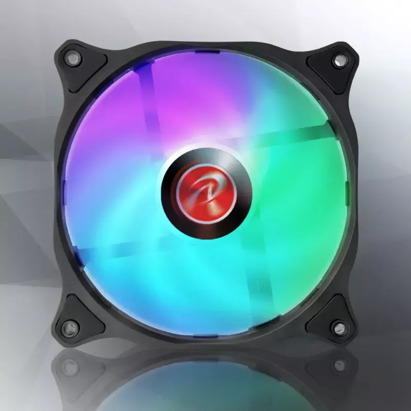 RAIJINTEK EOS 12 RBW ADD 120 mm ventiliatorius su hidrauliniu guoliu, PWM, 800–1800 RPM, 2 vnt., juoda/balta
