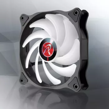 RAIJINTEK EOS 12 RBW ADD 120 mm ventiliatorius su hidrauliniu guoliu, PWM, 800–1800 RPM, 2 vnt., juoda/balta