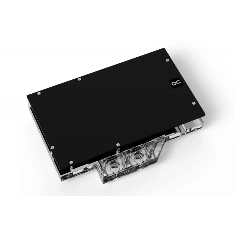 Vandens blokas su galine plokšte Alphacool 13456 Akrilinis Aliuminis Juodas Sidabrinis Skaidrus