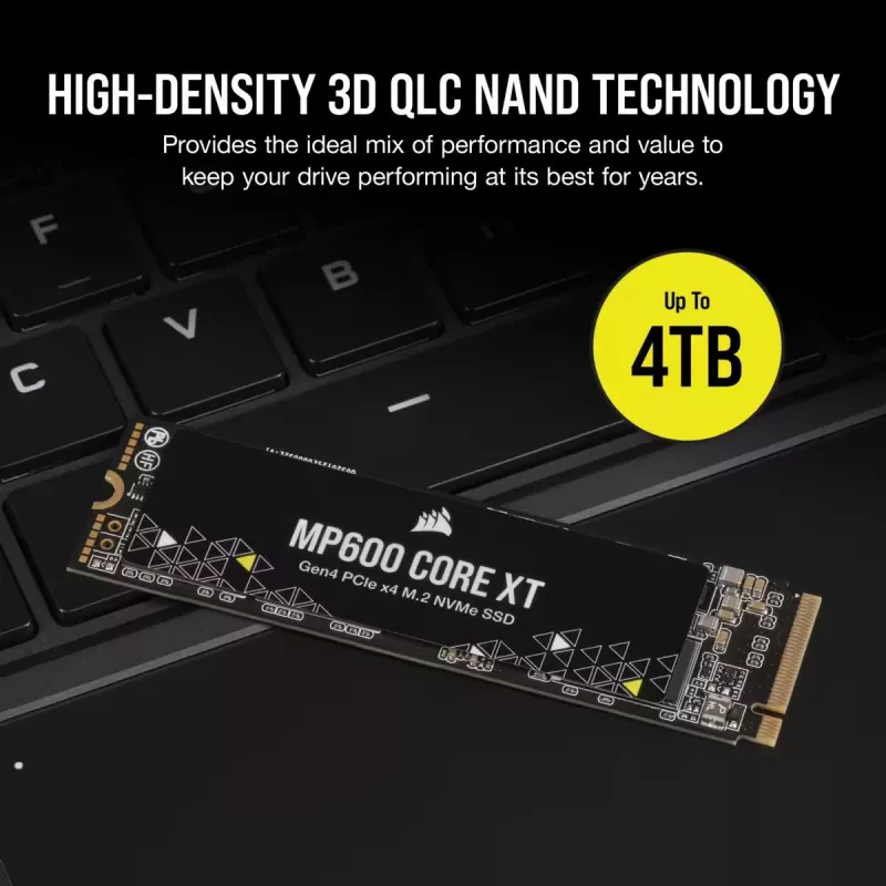 CORSAIR SSD – 4TB – MP600 Core Xt PCI-E 4.0 (gen4) x4 NVMe M.2
