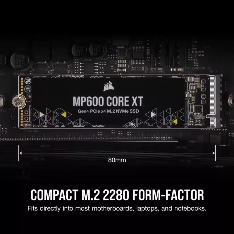 CORSAIR SSD – 4TB – MP600 Core Xt PCI-E 4.0 (gen4) x4 NVMe M.2