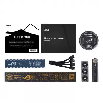 Vaizdo plokštė ASUS GeForce RTX 5090 — 32 GB GDDR7, 512 bitų, PCIe 5.0, 4 ventiliatoriai, 357,6×149,3×76 mm