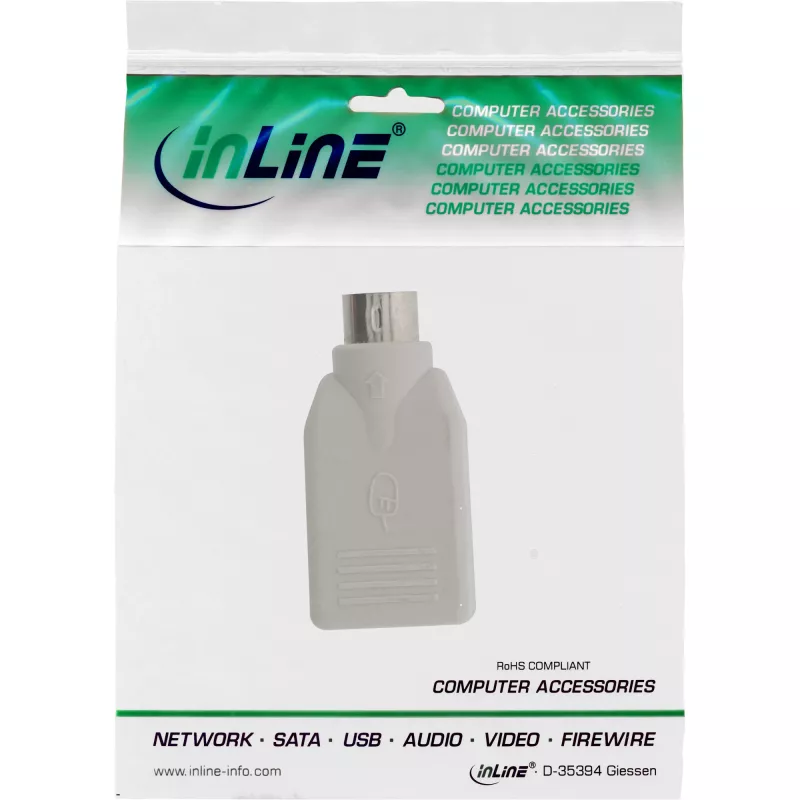 InLine USB adapteris USB A lizdas / PS/2 kištukas, smėlio spalvos