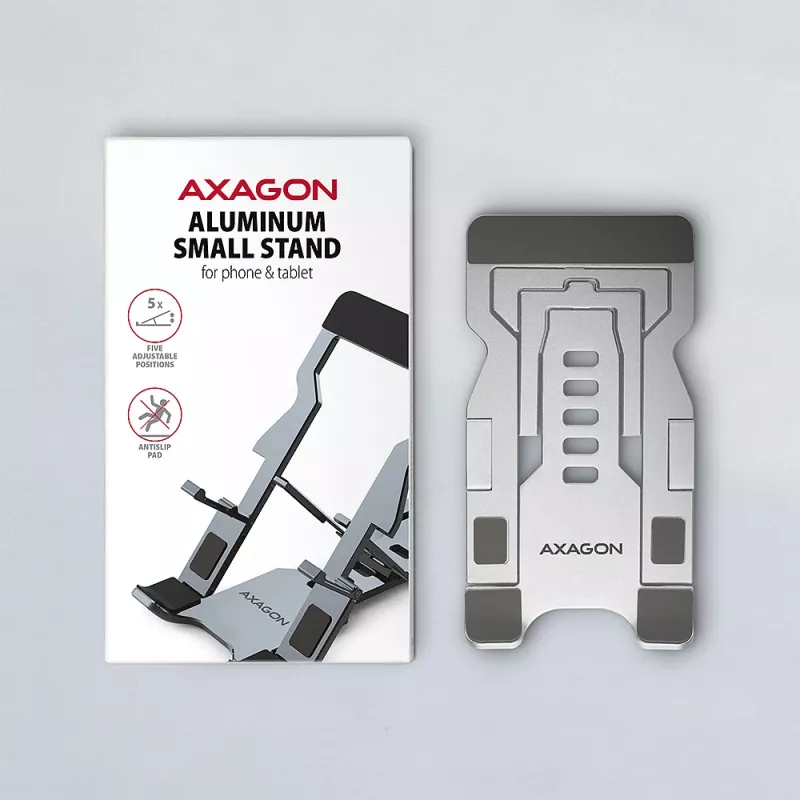 Stovas telefonui/planšetei Axagon STND-M, aliuminis