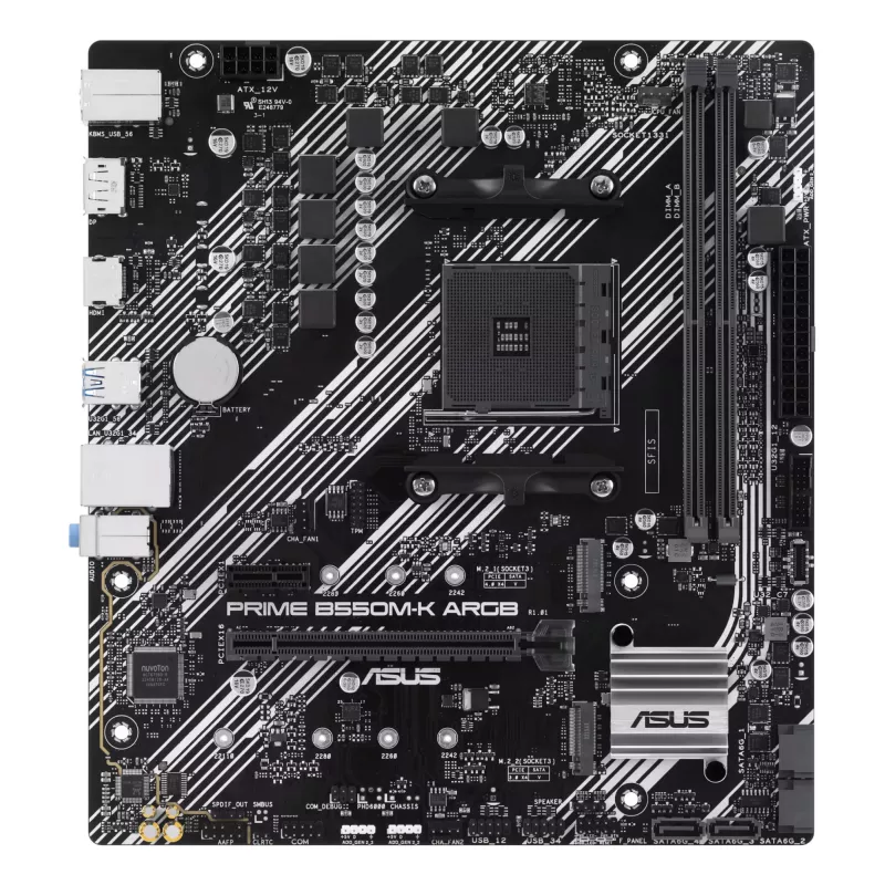 Motininė plokštė ASUS PRIME B550M-K ARGB AMD B550 Socket AM4 micro ATX