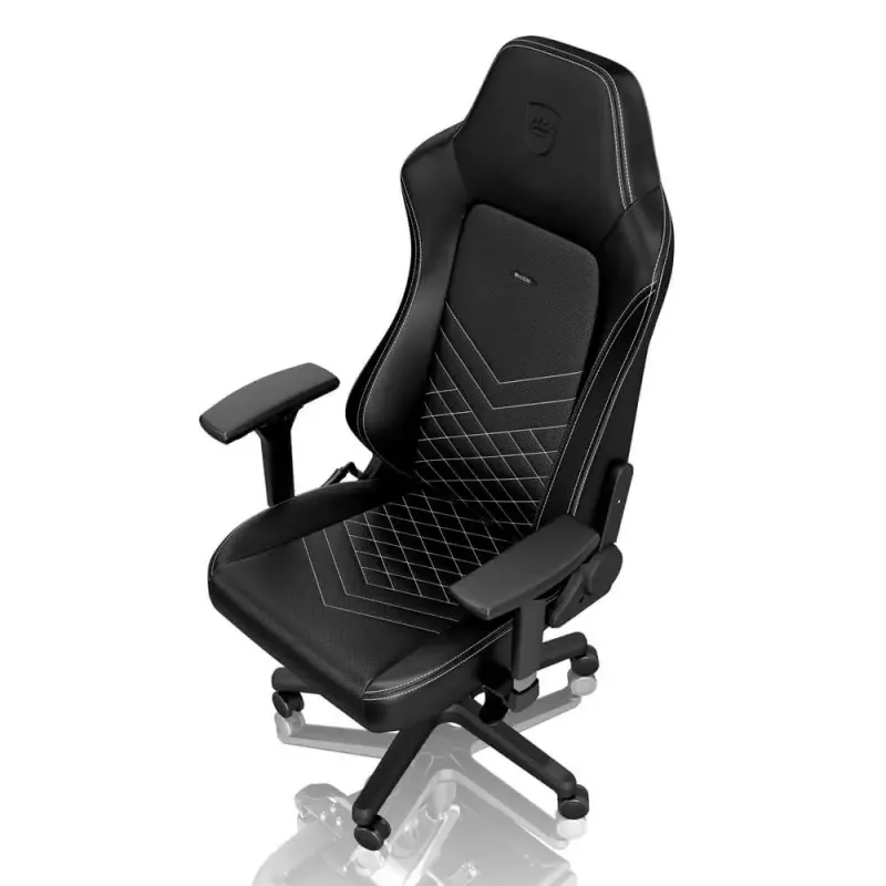 Gaming kėdė noblechairs Hero PU Leather – paminkštinta sėdynė ir atlošas, maksimalus aukštis 137 cm, atlošo plotis 57 cm