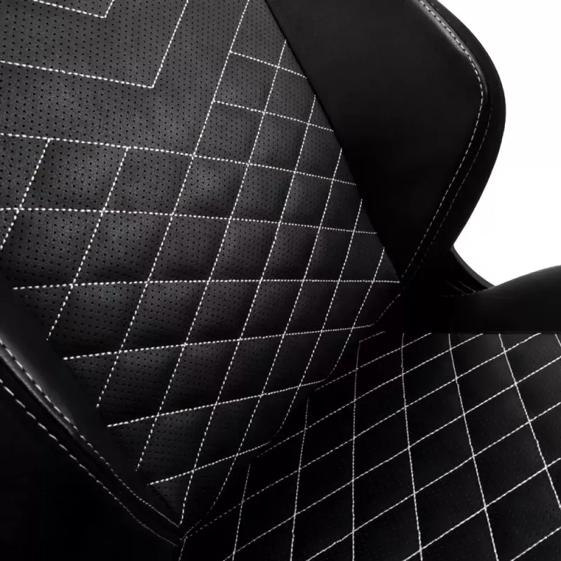 Gaming kėdė noblechairs Hero PU Leather – paminkštinta sėdynė ir atlošas, maksimalus aukštis 137 cm, atlošo plotis 57 cm