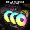 CORSAIR RS ARGB 120mm 3 vienetų komplektas ventiliatorių