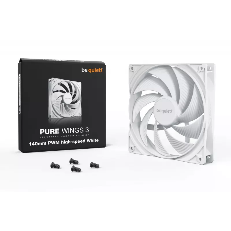 be quiet! Pure Wings 3 140mm PWM High-Speed White kompiuterio korpuso ventiliatorius 14 cm 1 vnt.