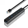 Axagon HUE-SA7BP 7x USB 3.0 ALU ĮKROVIMO stotelė JUODA su maitinimo adapteriu