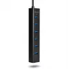 Axagon HUE-SA7BP 7x USB 3.0 ALU ĮKROVIMO stotelė JUODA su maitinimo adapteriu