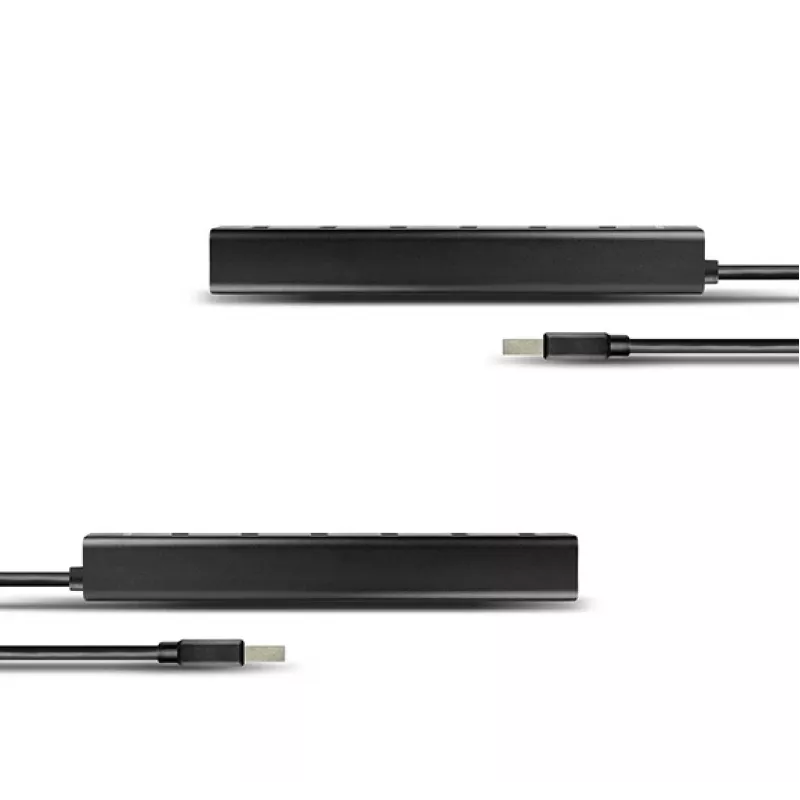 Axagon HUE-SA7BP 7x USB 3.0 ALU ĮKROVIMO stotelė JUODA su maitinimo adapteriu