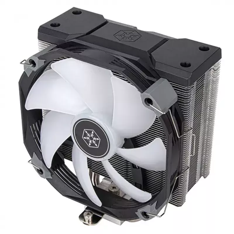SilverStone Argon SST-ARV140-ARGB procesoriaus oro aušintuvas, 14 cm, ARGB, juodas / pilkas