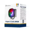SilverStone Argon SST-ARV140-ARGB procesoriaus oro aušintuvas, 14 cm, ARGB, juodas / pilkas