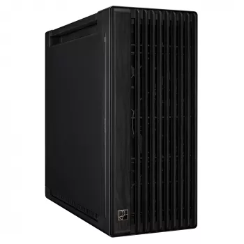 PC korpusas ASUS ProArt PA602 Wood Edition Midi Tower Juodas – EATX, 45 cm GPU, 19 cm PSU/aušintuvas, 8 HDD vietos, USB-C