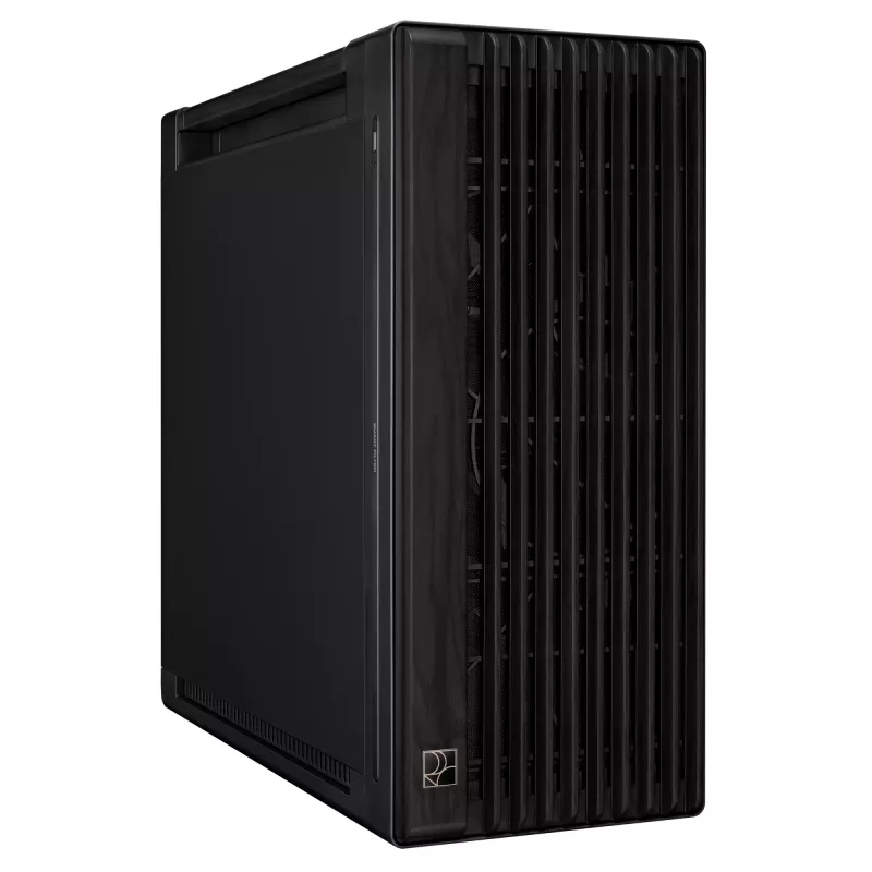 ASUS ProArt PA602 Wood Edition vidutinio dydžio kompiuterio korpusas, E-ATX, vaizdo plokštė iki 450 mm, procesoriaus aušintuvas iki 190 mm, 4 × 3,5" + 4 × 2,5" skyriai, USB-C, juodas