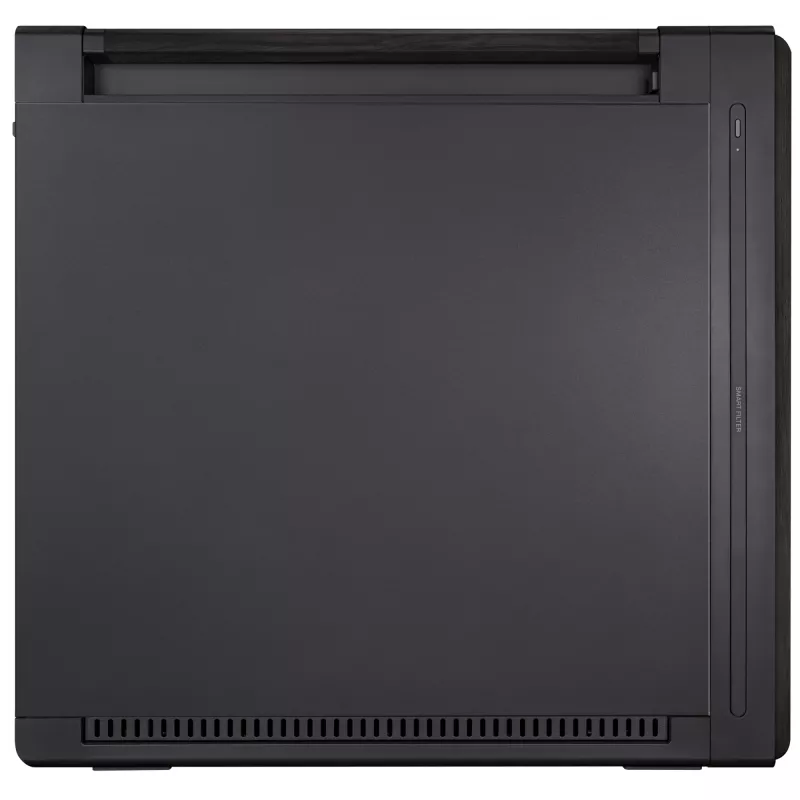 ASUS ProArt PA602 Wood Edition vidutinio dydžio kompiuterio korpusas, E-ATX, vaizdo plokštė iki 450 mm, procesoriaus aušintuvas iki 190 mm, 4 × 3,5" + 4 × 2,5" skyriai, USB-C, juodas
