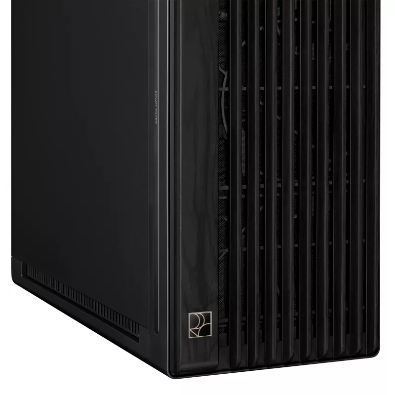 ASUS ProArt PA602 Wood Edition vidutinio dydžio kompiuterio korpusas, E-ATX, vaizdo plokštė iki 450 mm, procesoriaus aušintuvas iki 190 mm, 4 × 3,5" + 4 × 2,5" skyriai, USB-C, juodas