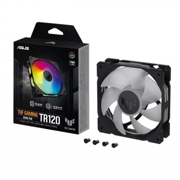 ASUS TUF Gaming TR120 ARGB ventiliatorius - vienetinis, 12 cm, juodas