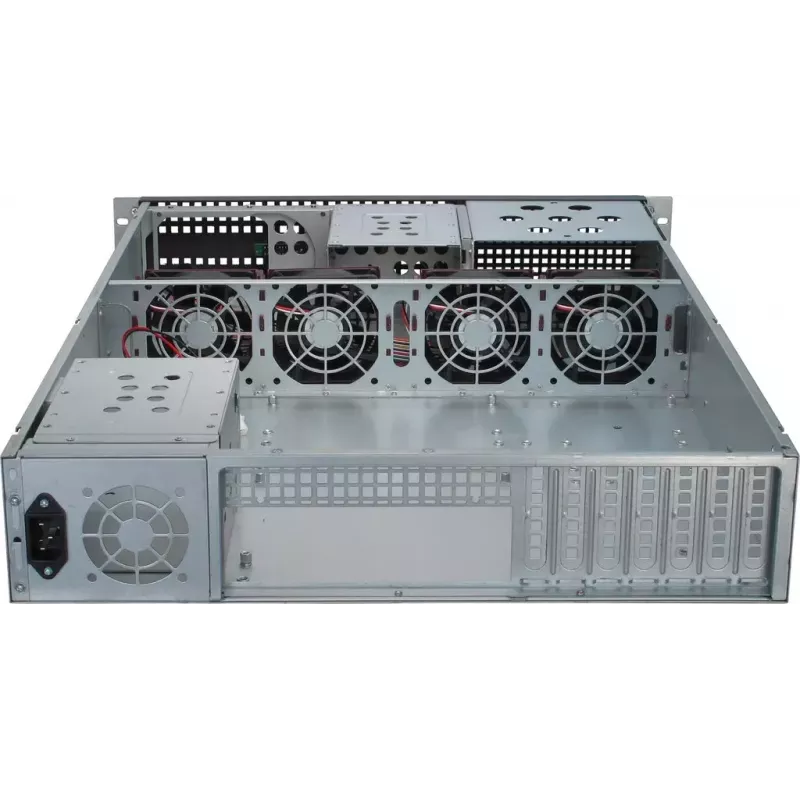 Serverinis korpusas Inter-Tech 2U-2129N Rack juodas, sidabrinis
