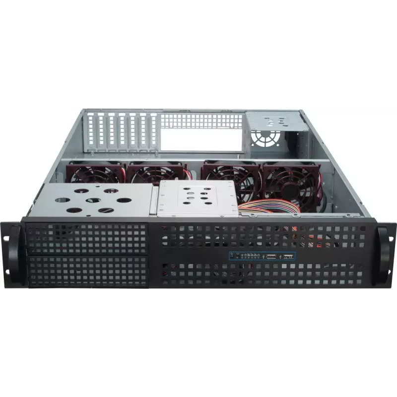 Serverinis korpusas Inter-Tech 2U-2129N Rack juodas, sidabrinis