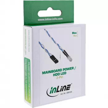 InLine maitinimo / HDD LED indikatorius, mėlynas, 5 mm, 0,8 m