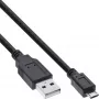 InLine Micro USB 2.0 laidas USB A kištukas / Micro-B kištukas, juodas, 1,5 m