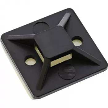 InLine lipnūs kabelių raiščių laikikliai 20x20mm juodi 10vnt