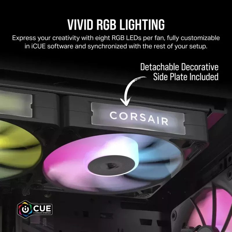 Ventiliatorius Corsair iCUE LINK RX120 RGB 12 cm 400-2100 RPM magnetinis guolis