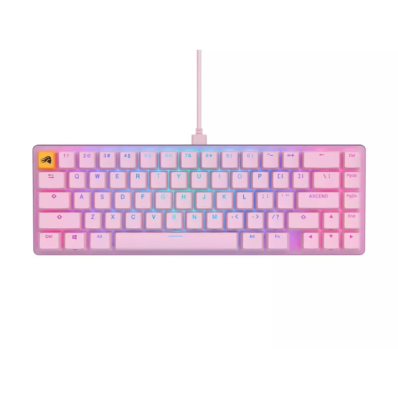 Glorious Gaming GMMK 2 klaviatūra USB US International rožinė