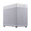 ASUS AP201 PRIME CASE TG WHITE Mini Tower korpusas — micro ATX, grūdintas stiklas, 3×3,5 colio vietos, 1×2,5 colio, USB-A×2, USB-C×1