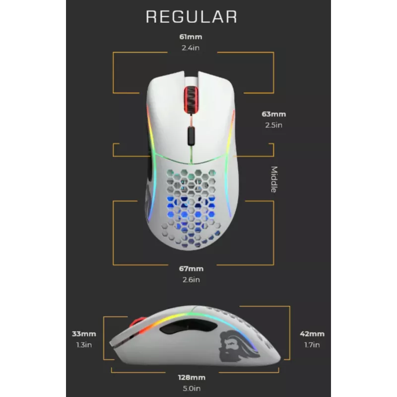 Glorious Gaming Model D Pelė (balta)