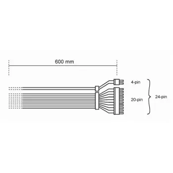 Maitinimo laidas be quiet! CB-6620 0.61 m
