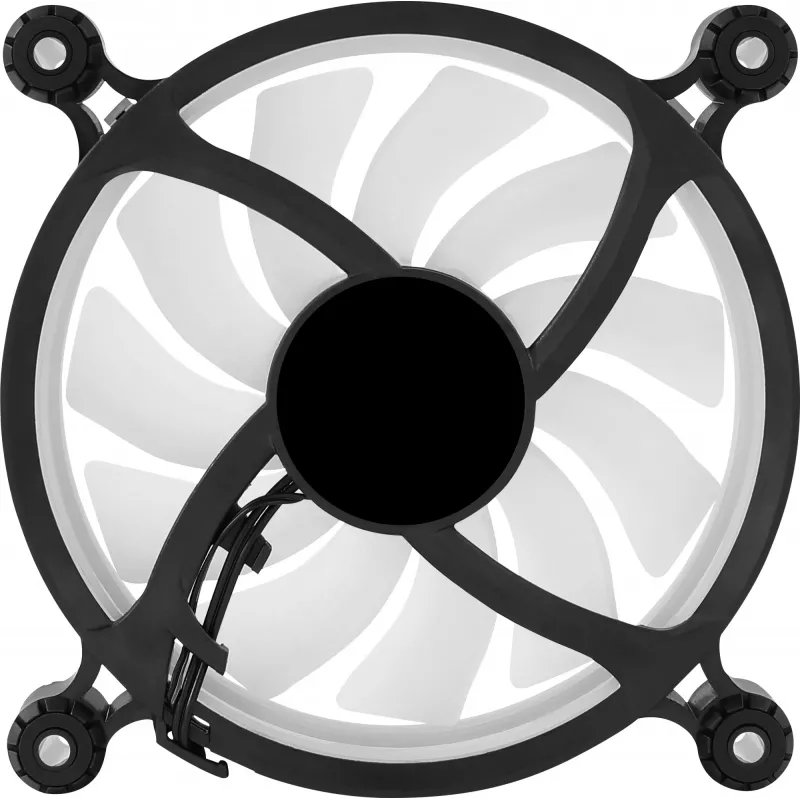 AEROCOOL SPECTRO12 120 mm kompiuterio ventiliatorius RGB, 12 V, 1000 RPM, 3,6 W, Molex, antivibracinis, juodas