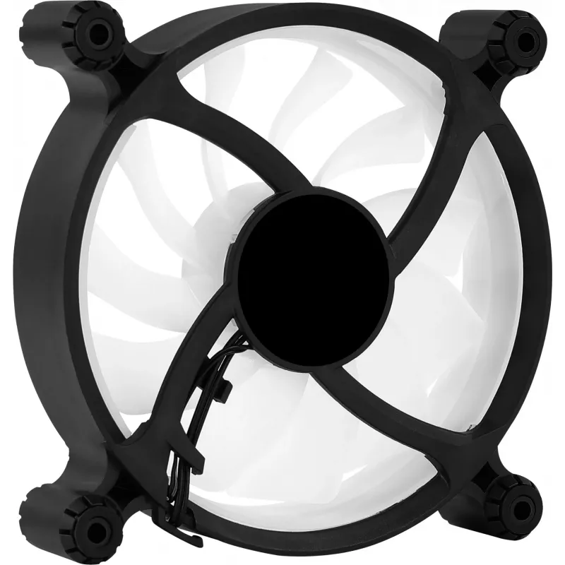AEROCOOL SPECTRO12 120 mm kompiuterio ventiliatorius RGB, 12 V, 1000 RPM, 3,6 W, Molex, antivibracinis, juodas