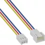 InLine Fan Cable Extension 3pin Molex vyriškas/moteriškas ilgis 0,60m