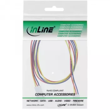 InLine Fan Cable Extension 3pin Molex vyriškas/moteriškas ilgis 0,60m