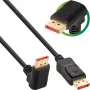 Kabelis DisplayPort 1.4 InLine 17151O 8K4K Kylantis Kampinis Juodas/Auksinis 1m