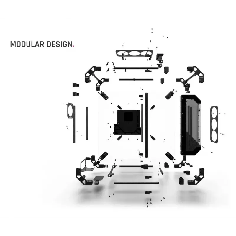Kompiuterio korpusas Alphacool Apex Pro Skeleton Full Tower juodas