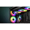 120 mm PWM A-RGB korpuso ventiliatorių rinkinys 3 vnt., Arctic Freezer P12 Pro A-RGB — 131 m³/h, skysčių dinaminis guolis, juoda/balta