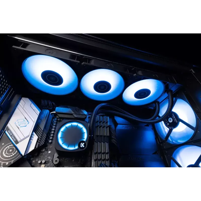 Skystas aušintuvas EK Water Blocks Nucleus AIO CR360 Lux D-RGB 12 cm Juodas