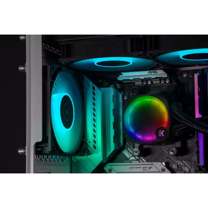 Skystas aušintuvas EK Water Blocks Nucleus AIO CR360 Lux D-RGB 12 cm Juodas