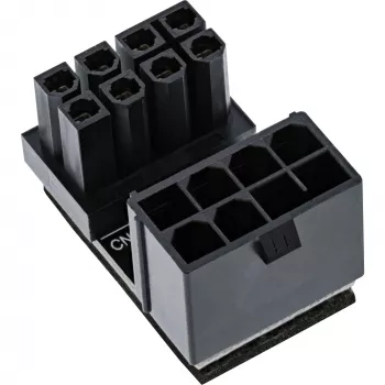 InLine vidinis maitinimo adapteris 180° ATX 8pin vyriškas moteriškas juodas 26638E