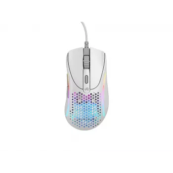 Glorious Gaming Model D 2 Wired - Baltas matinis, dešinei rankai, optinis, USB Type-A, 26000 DPI